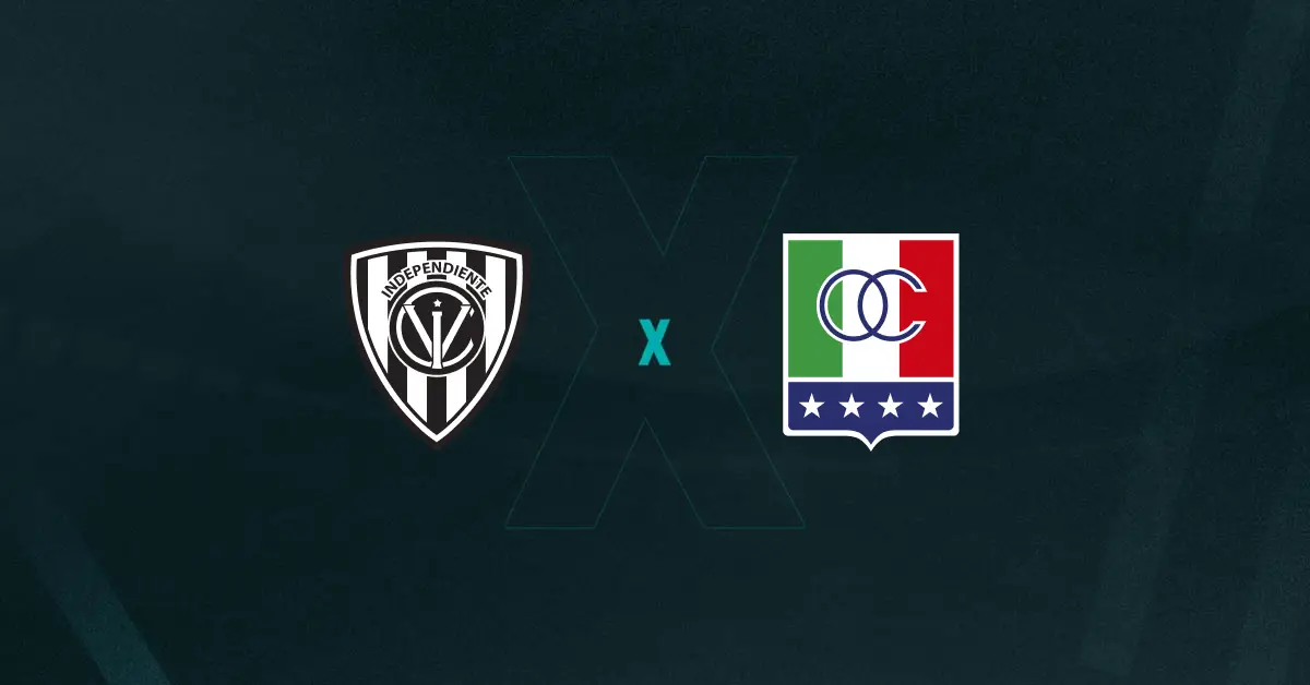 Escudos de Ind. del Valle e Once Caldas, que duelam pelas quartas de final da Sul-Americana