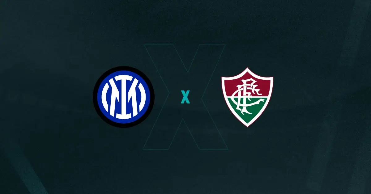 Escudos de Inter de Milão x Fluminense, que se enfrentam pelas oitavas de final do Mundial de Clubes