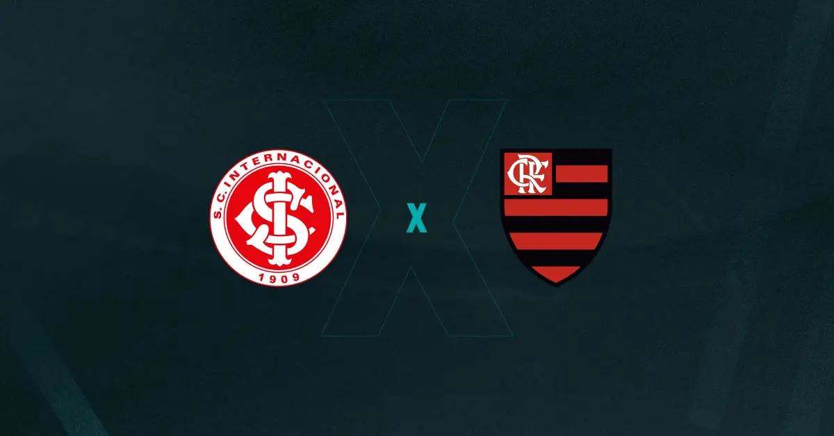 Escudos de Inter x Flamengo, que se enfrentam pela Libertadores