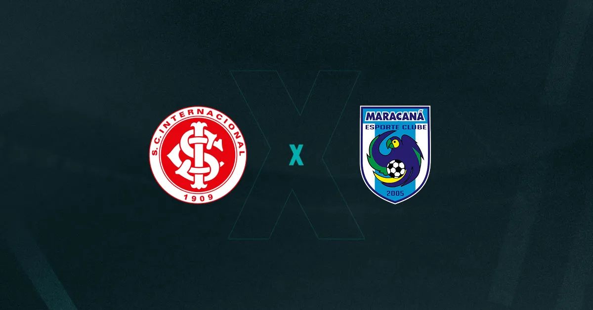 Escudos de Internacional e Maracanã, que duelam pela Copa do Brasil