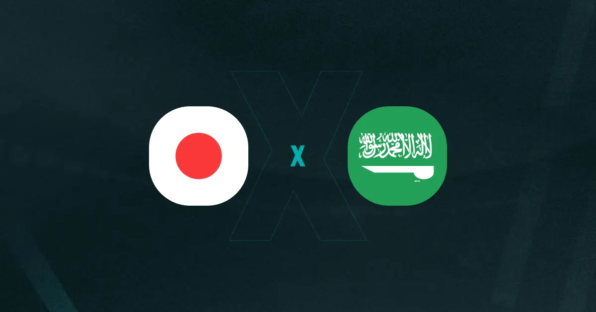 Escudos de Japão x Arábia Saudita