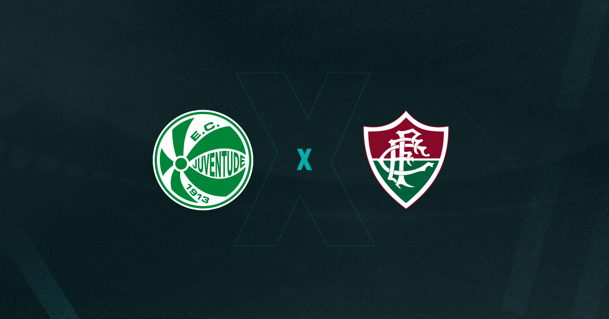 Escudos de Juventude e Fluminense, que se enfrentam hoje pela 09ª rodada do Campeonato Brasileiro 2025.