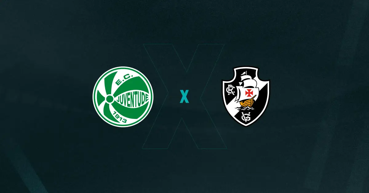 Escudos de Juventude e Vasco, que duelam pelo Brasileirão