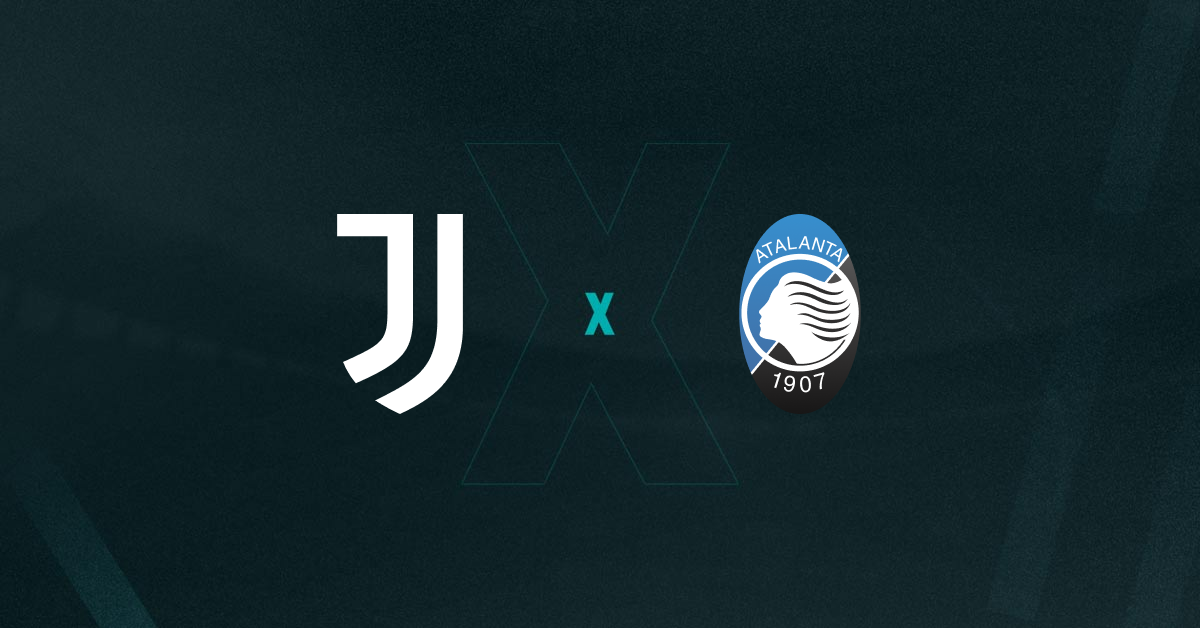 Escudos de Juventus x Atalanta, que se enfrentam pelo Campeonato Italiano