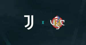 Escudos de Juventus e Cremonese, que duelam pelo Campeonato Italiano