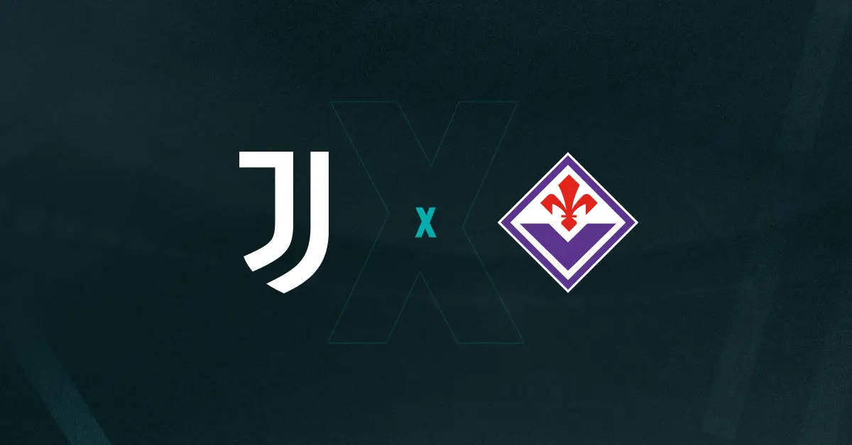 Escudos de Juventus e Fiorentina, que jogam pela Serie A