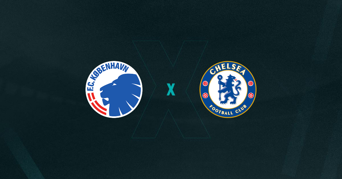 Escudos de Copenhagen e Chelsea, que duelam pelas oitavas da Conference League