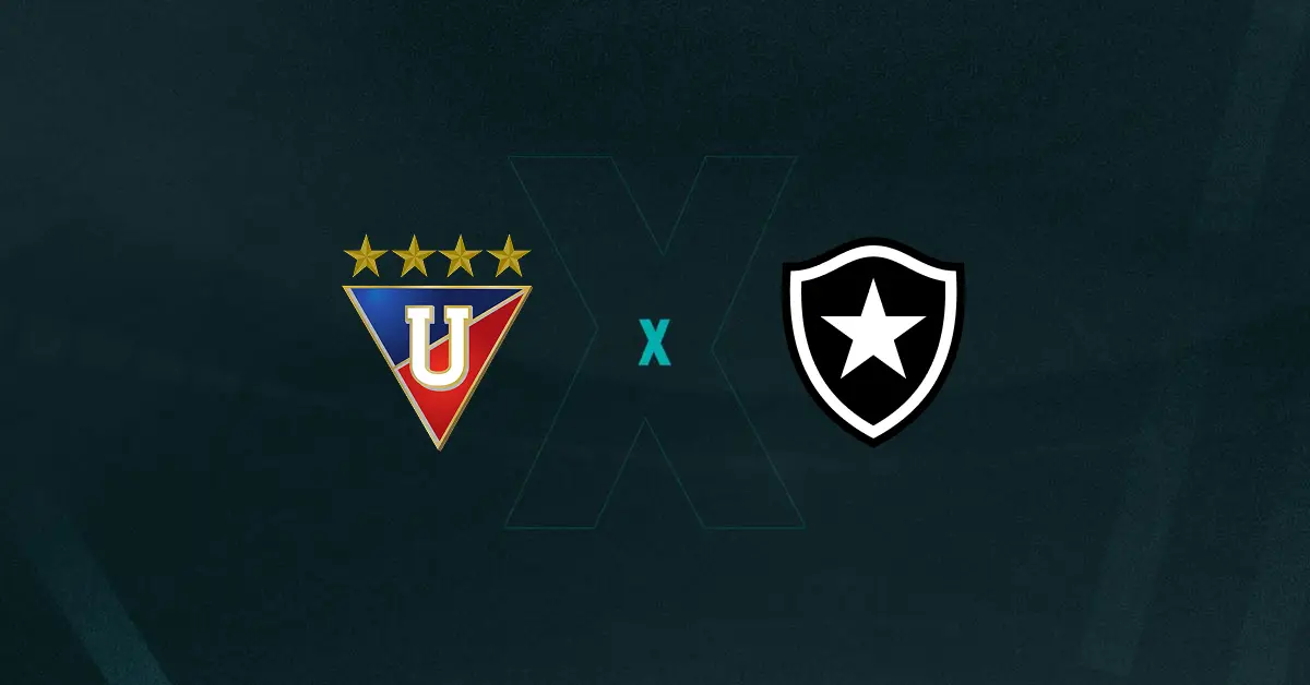 Escudos de LDU e Botafogo, que duelam pelas oitavas da Libertadores