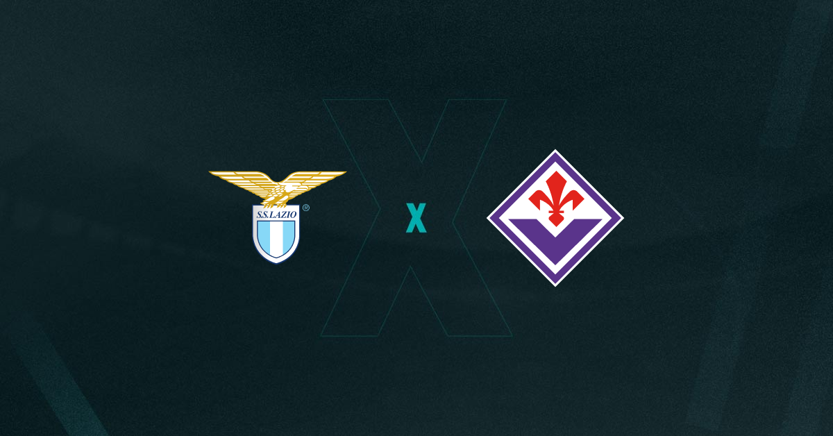 Escudos de Lazio e Fiorentina, que duelam pelo Campeonato Italiano