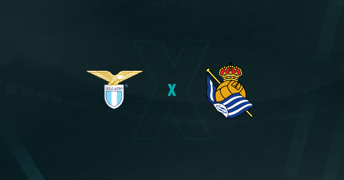 Escudos de Lazio e Real Sociedad, que duelam pela Europa League