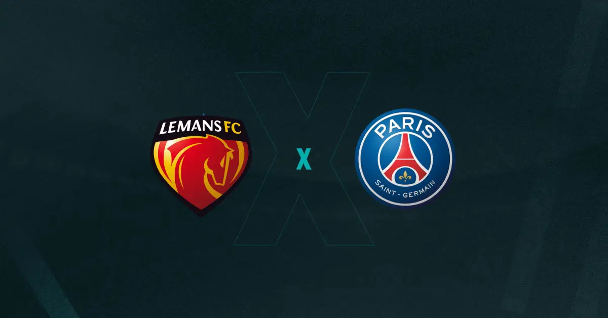 Escudos de Le Mans e PSG