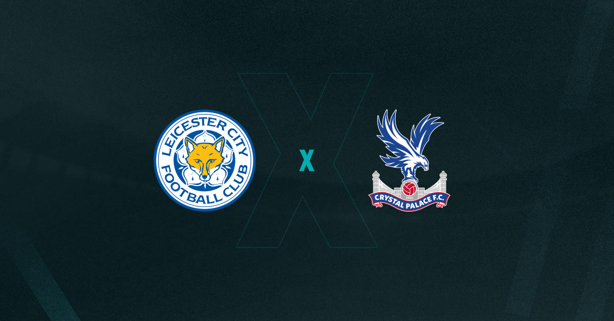 Escudos de Leicester e Crystal Palace, que duelam pela Premier League