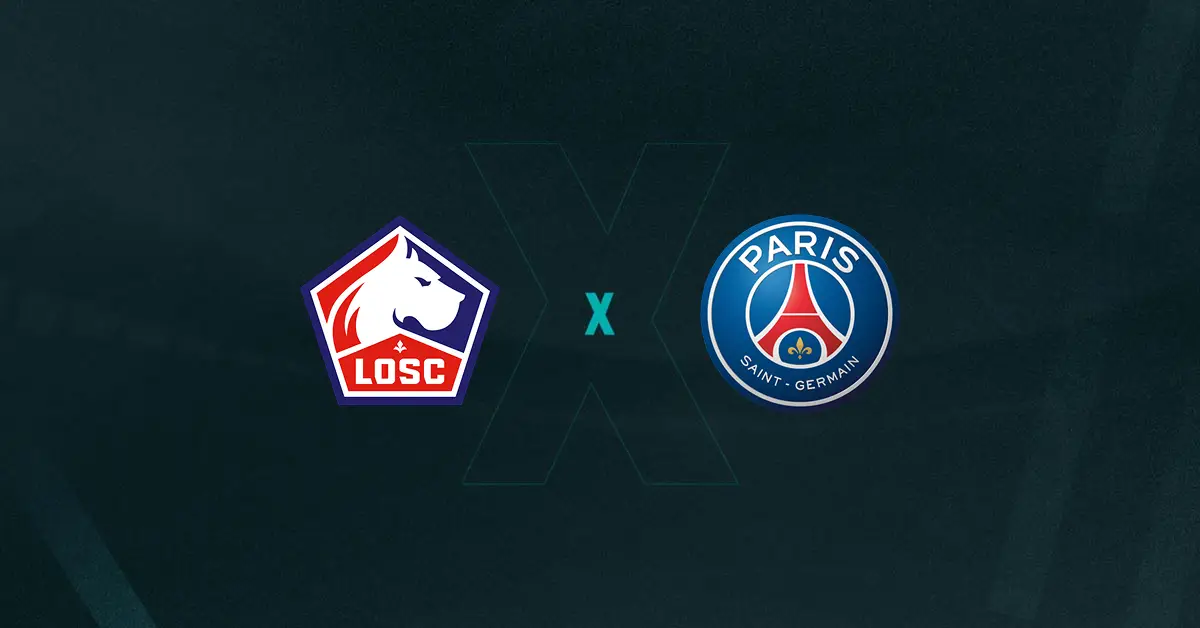 Escudos de Lille e PSG