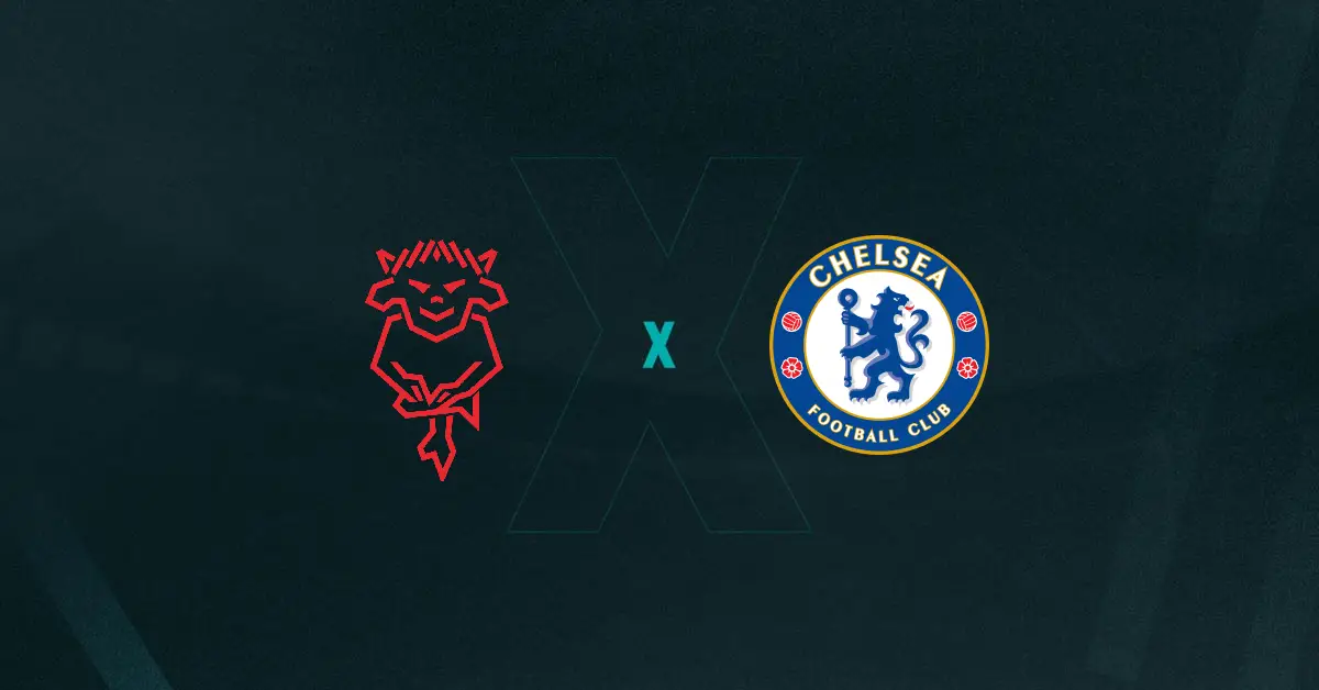 Escudos de Lincoln City e Chelsea, que se enfrentam pela terceira fase da Copa da Liga Inglesa.