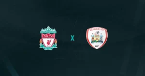 Escudos de Liverpool e Barnsley, que duelam pela Copa da Inglaterra