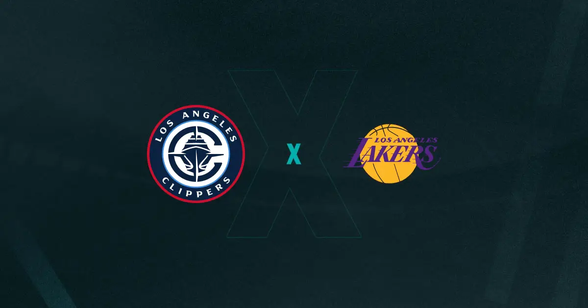 Escudos de Los Angeles Clippers x Los Angeles Lakers