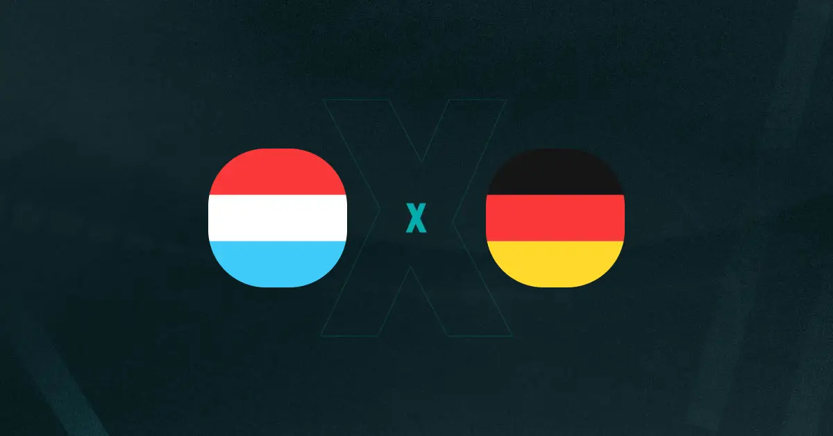 Escudos de Luxemburgo x Alemanha, que se enfrentam pelas Eliminatórias