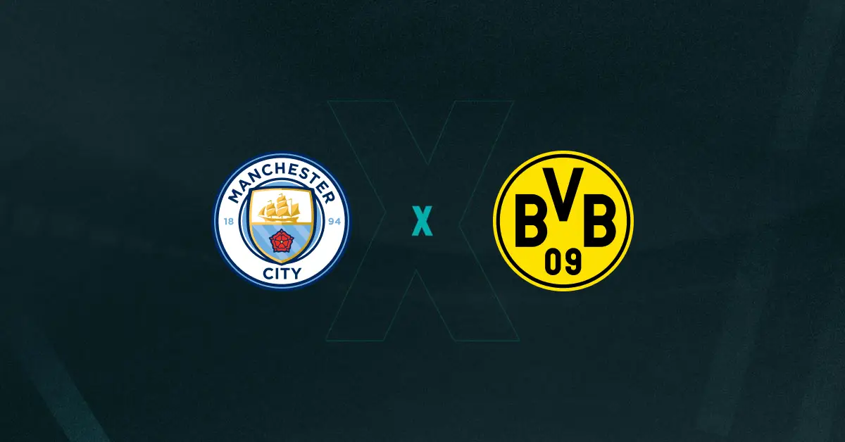 Escudos de Manchester City x Borussia Dortmund