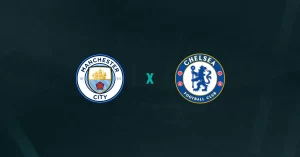 Escudos de Manchester City e Chelsea, que duela, pela semifinal da Copa da Liga Inglesa Feminina