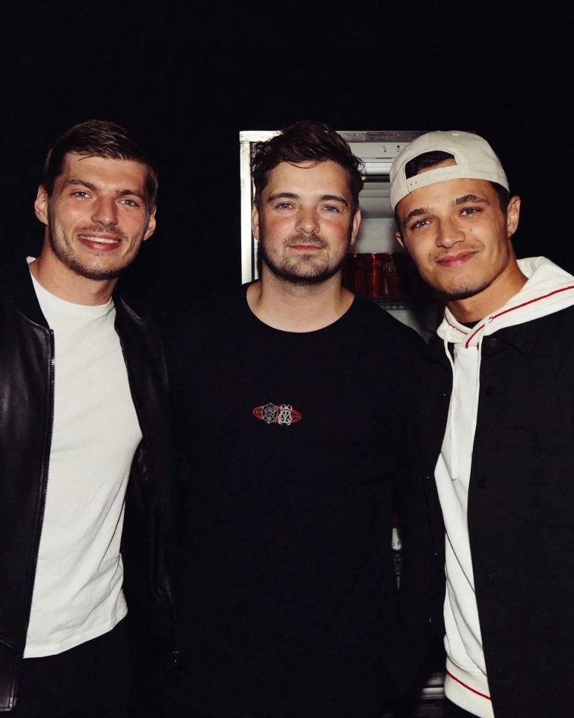 Max Verstappen e Lando Norris curtiram show do DJ Martin Garrix na Bélgica