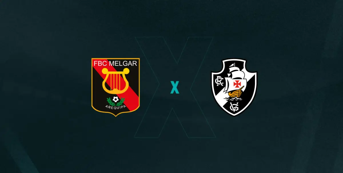 Escudos de Melgar x Vasco da Gama, que se enfrentam pela Sul-Americana