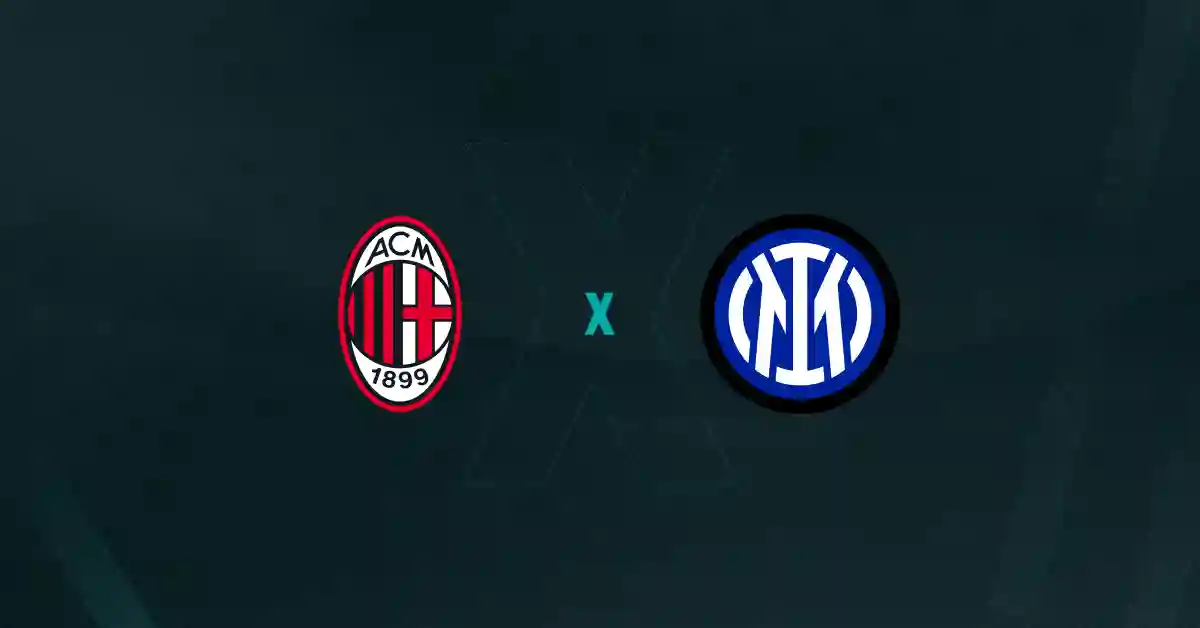 Escudos de Milan e Inter de Milão, que duelam pelo Campeonato Italiano Feminino