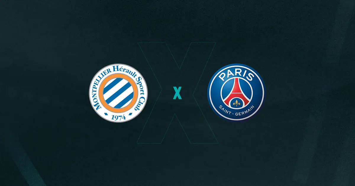 Escudos de Montpellier x PSG