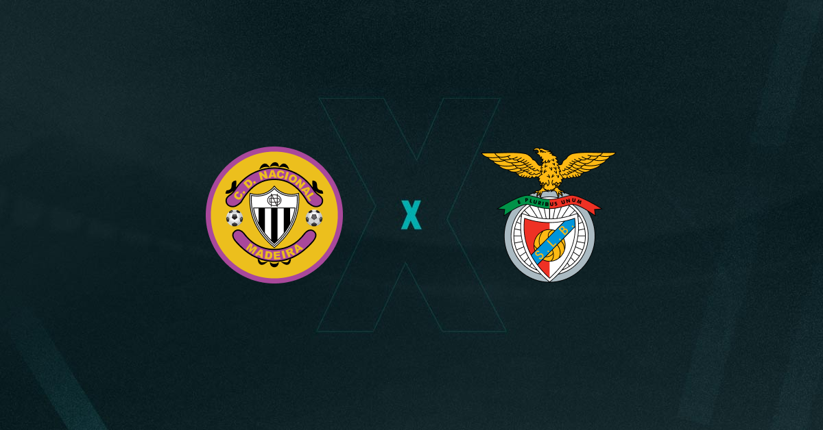 Nacional e Benfica jogam na rodada do campeonato Português.