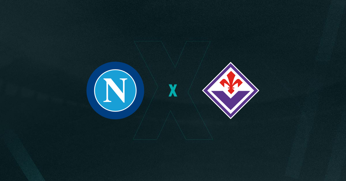 Escudos de Napoli e Fiorentina, que duelam pelo Campeonato Italiano