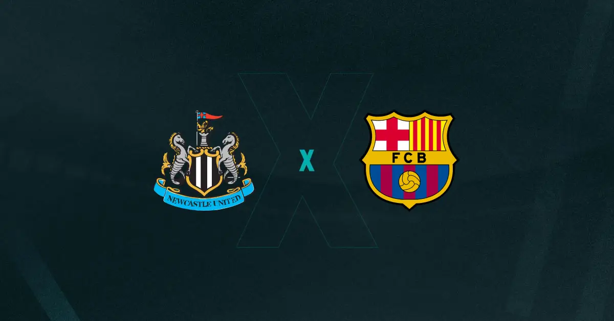 Escudos de Newcastle x Barcelona