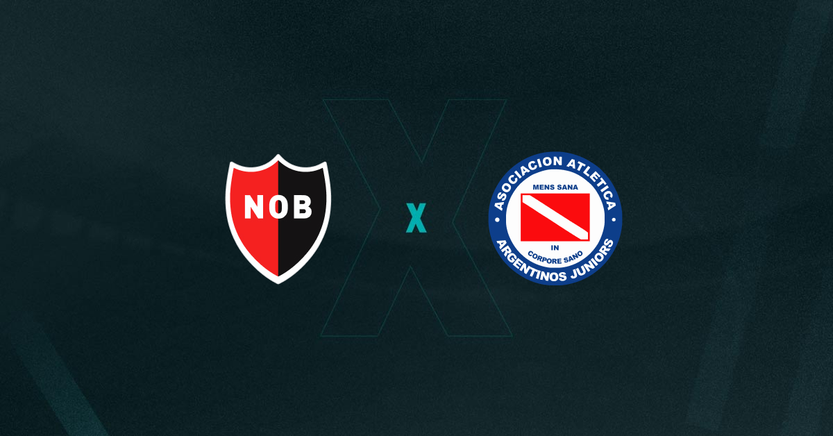 Escudos de Newell's Old Boys x Argentinos Juniors, que se enfrentam pelo Campeonato Argentino