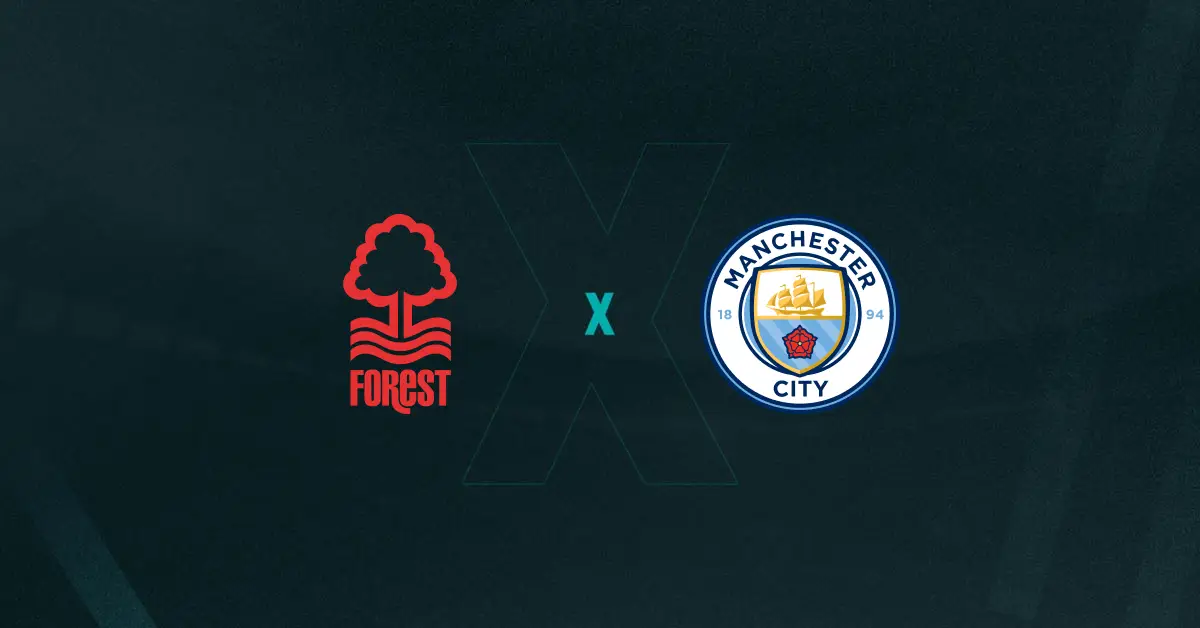 Escudos de Nottingham Forest x Manchester City