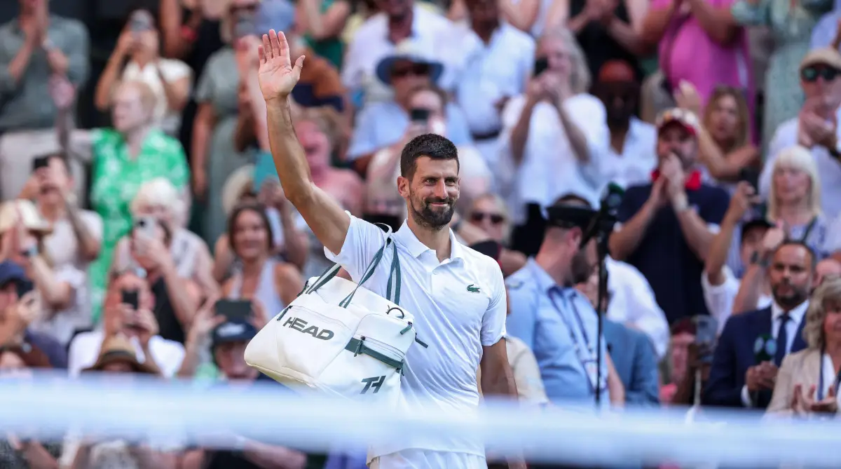 Foto do tenista Novak Djokovic, que está nas quartas do US Open 2025