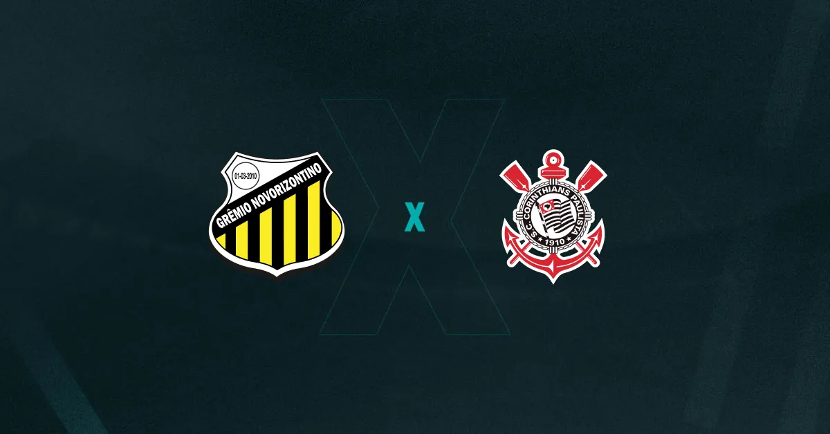 Escudos de Novorizontino e Corinthians, que duelam pela Copa do Brasi