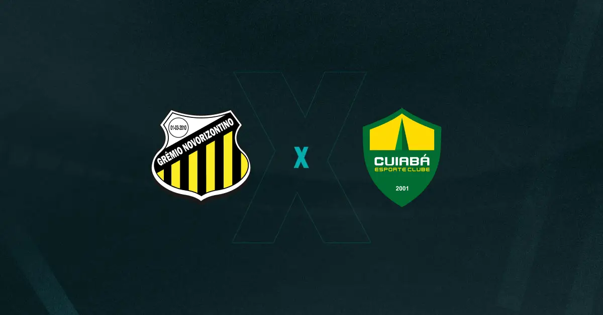 Escudos de Novorizontino x Cuiabá, que se enfrentam pela Série B do Brasileirão
