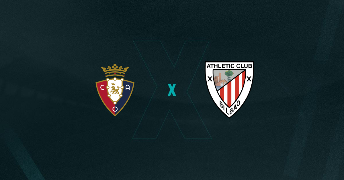 Escudos de Osasuna e Athletic Bilbao, que se enfrentam pela La Liga