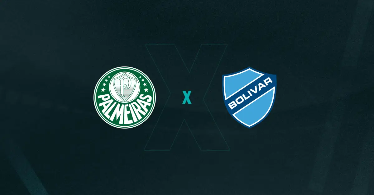 Escudos de Palmeiras e Bolívar, que duelam pela Libertadores