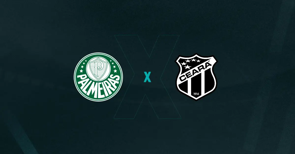 Escudos de Palmeiras e Ceará, que duelam pela Copa do Brasil
