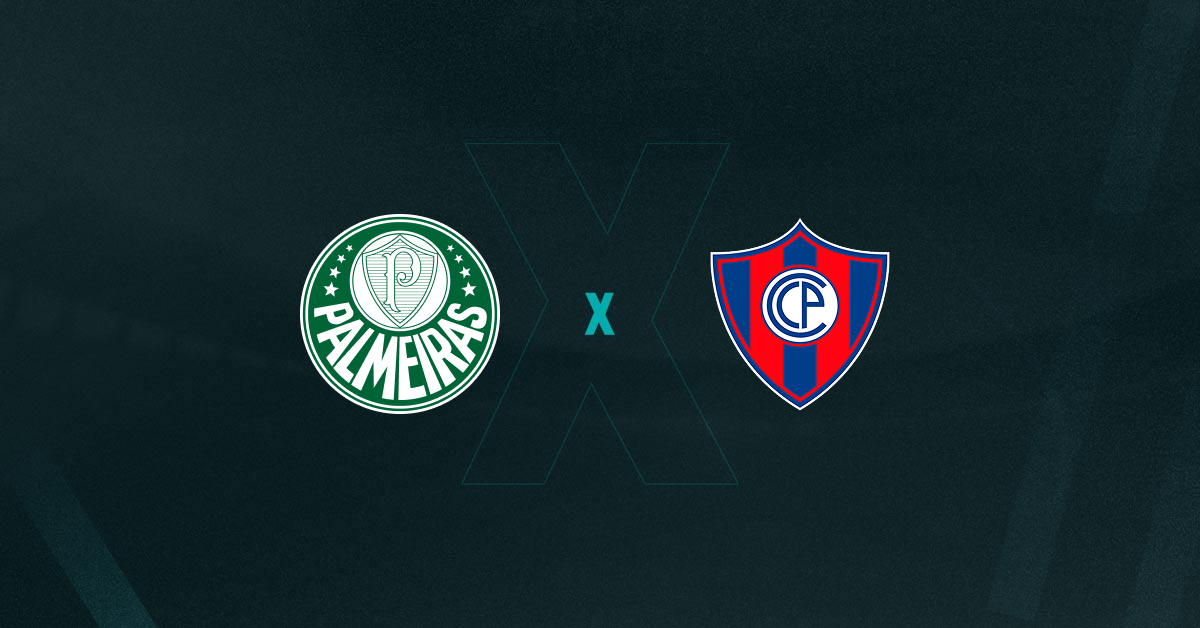 Escudos de Palmeiras x Cerro Porteño, que se enfrentam pela Libertadores