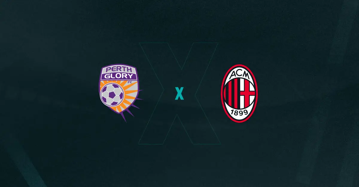 Escudos de Perth Glory x Milan, que se enfrentam em amistoso