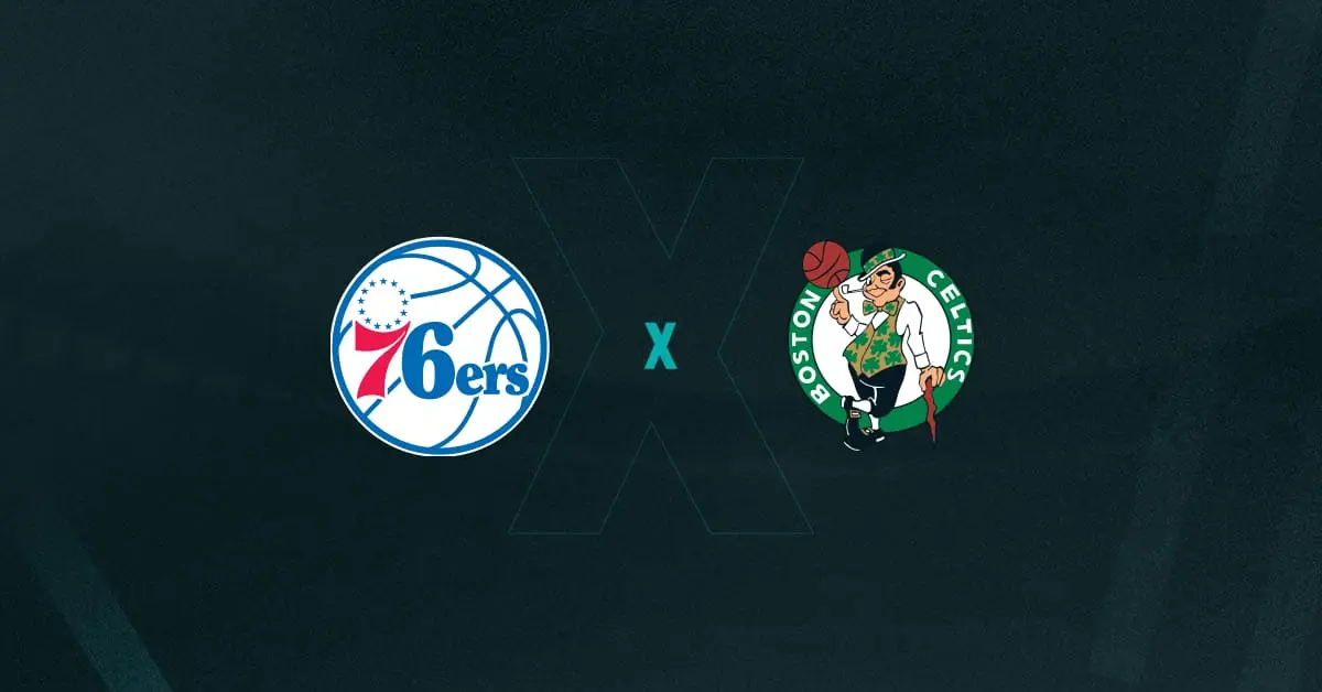 Escudos de Philadelphia 76ers x Boston Celtics