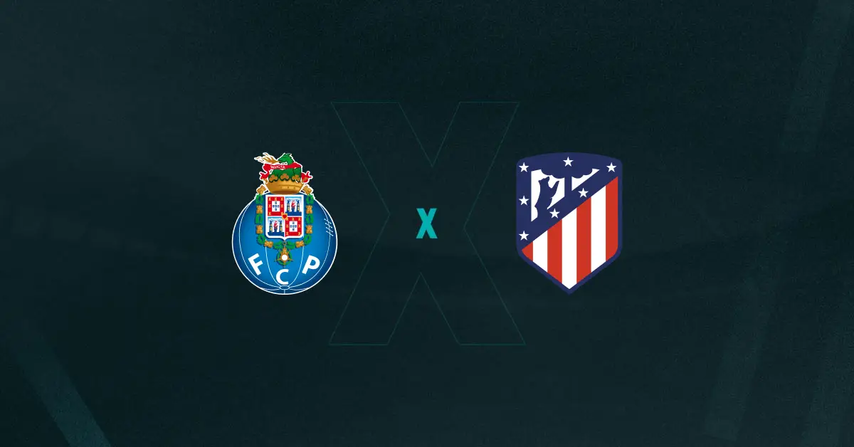Escudos de Porto x Atlético de Madrid, que se enfrentam em amistoso