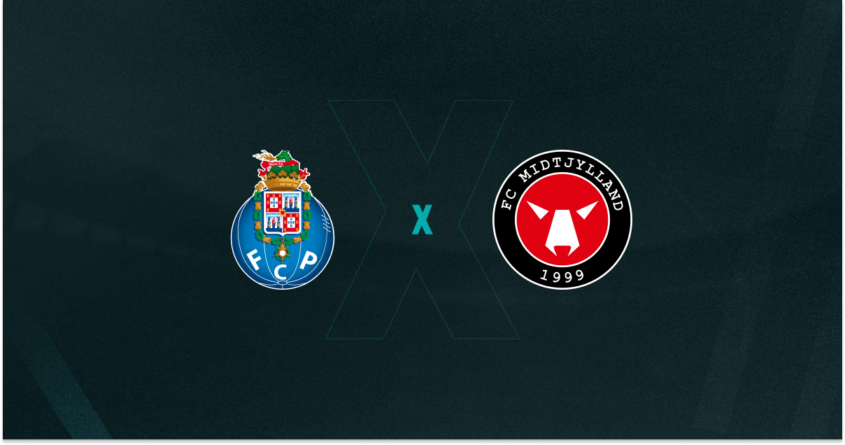 Escudos de Porto e Midtylland, que duelam pela Europa League