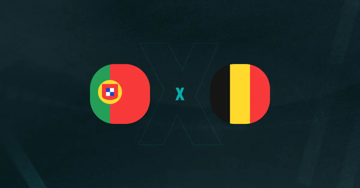 Escudos de Portugal x Bélgica Feminino, que se enfrentam pela Euro Feminina
