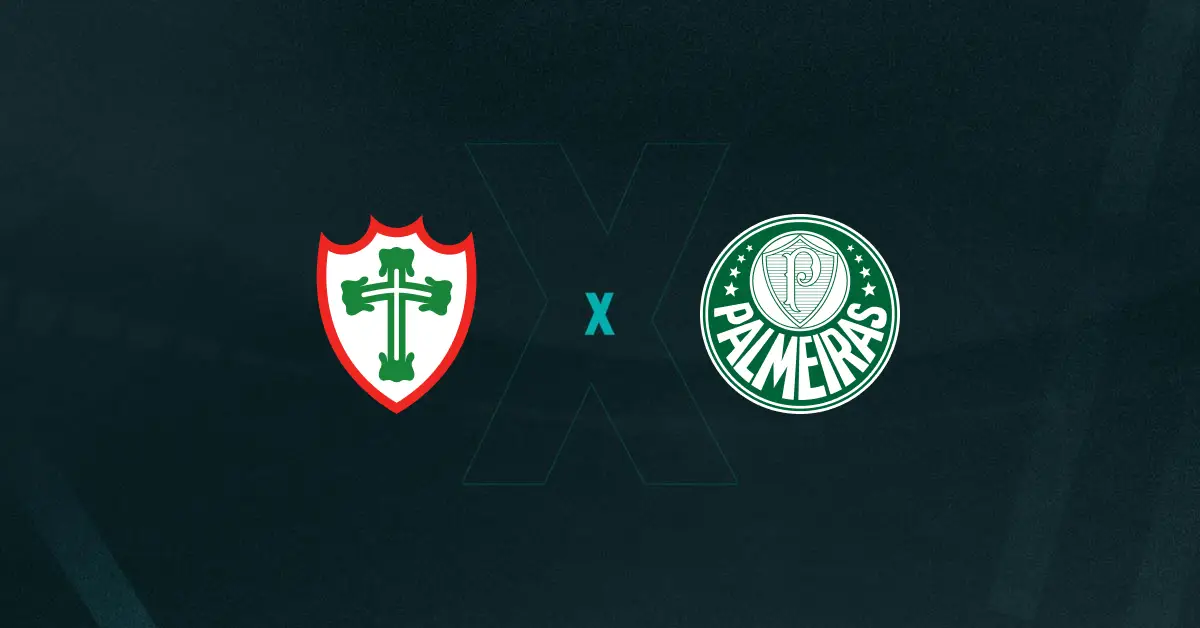 Escudos de Portuguesa e Palmeiras, que duelam pelo Paulistão