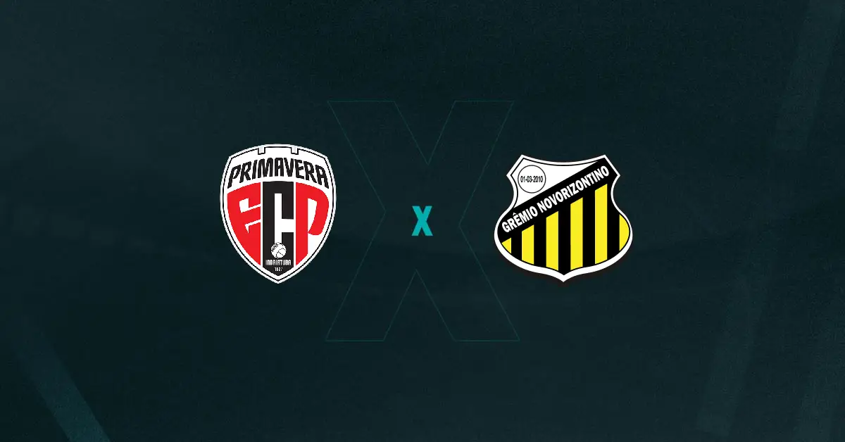 Escudos de Primavera x Novorizontino, que se enfrentam pelo Campeonato Paulista