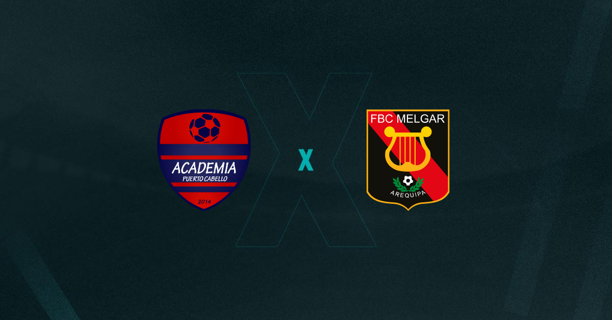 Escudos de Puerto Cabello x Melgar, que se enfrentam pela Sul-Americana