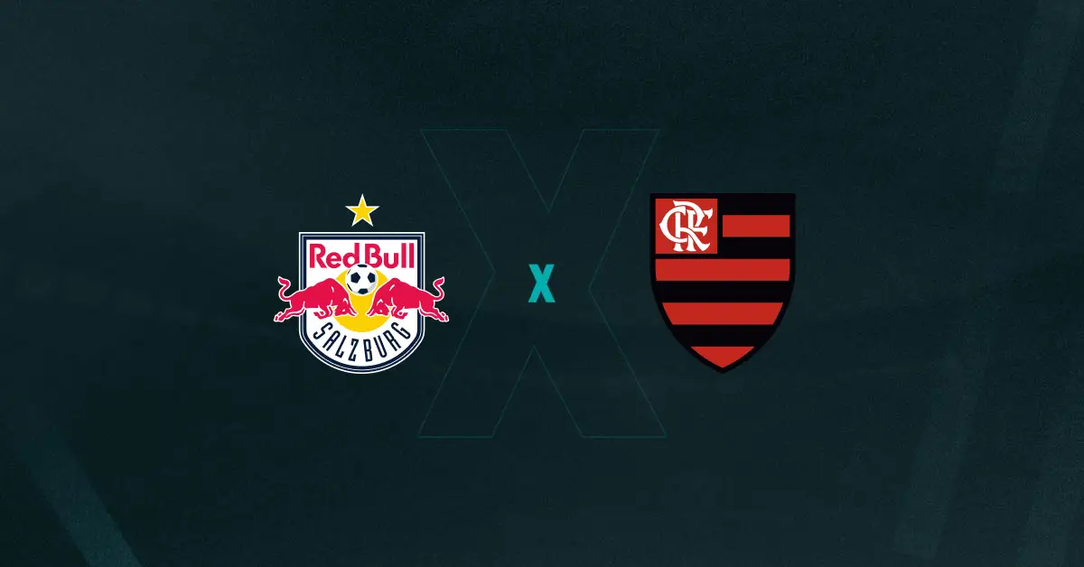 Escudos de RB Bragantino e Flamengo, que duelam pelo Brasileirão