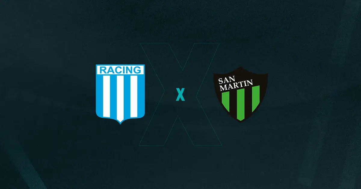 Escudos de Racing x San Martín, que se enfrentam pela Copa Argentina