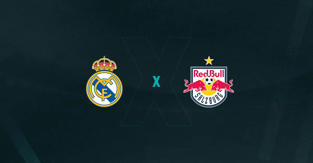 Escudos de Real Madrid e Red Bull Salzburg